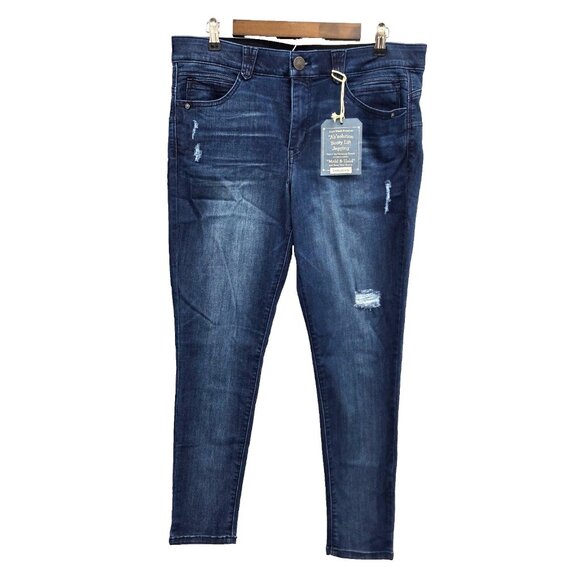 Democracy Denim - Democracy "AB: Solution Booty Lift Jegging Jeans Distressed Size 16 Stretch NWT